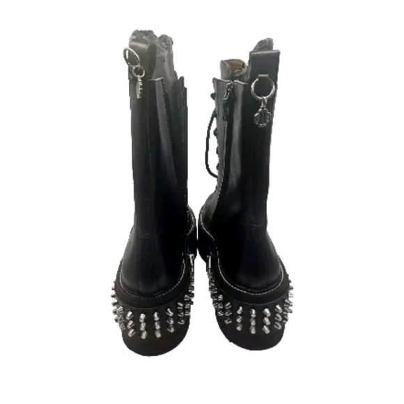 Maje Ranger Ankle Boots With Punk Details SZ  10.5 - Picture 3 of 10